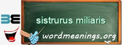 WordMeaning blackboard for sistrurus miliaris